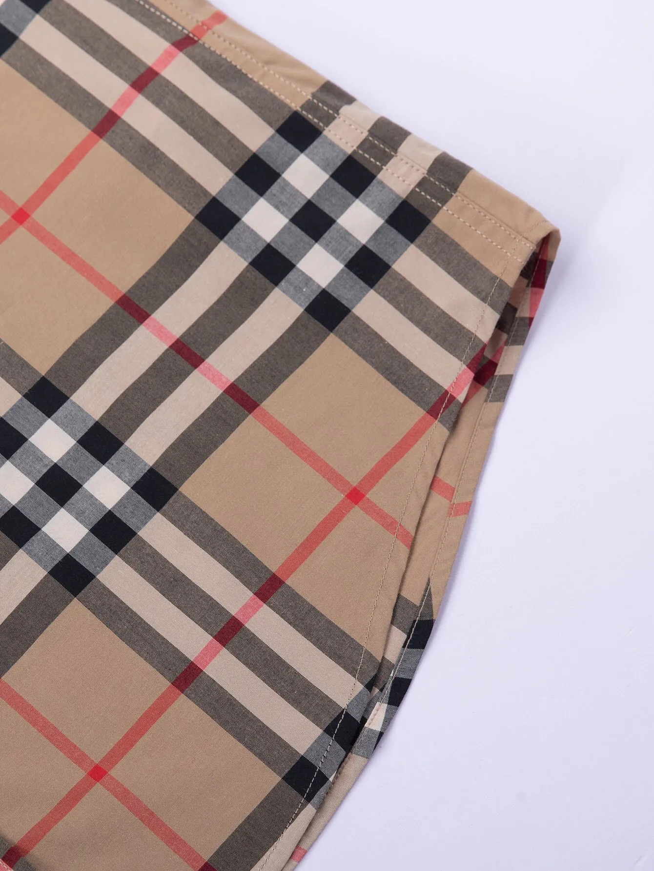 Check Cotton Poplin Long-Sleeve Shirt D15016361 — view 8