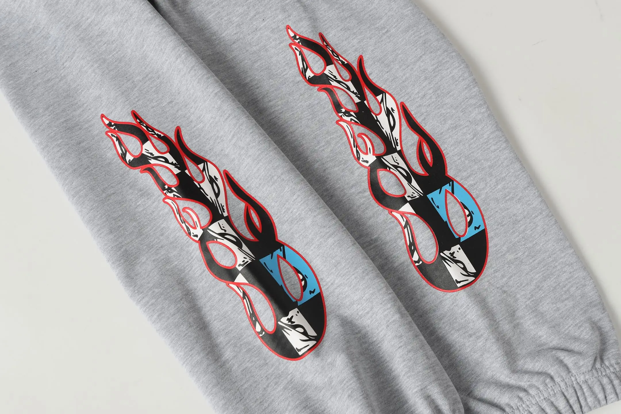 Flame Print Logo Cotton-Blend Sweatpants D15513991 — view 13