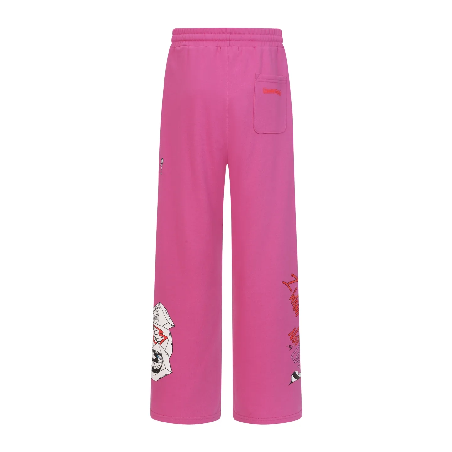 Graffiti Print Wide-Leg Sweatpants D15513944 — view 3