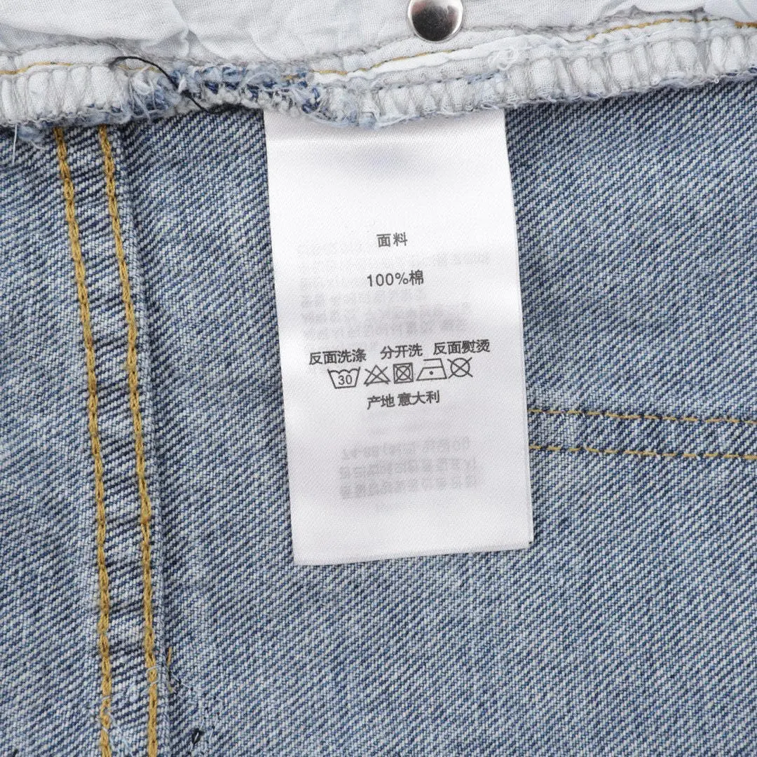 Leather Cross Patch Straight-Leg Jeans D15519754 — view 9