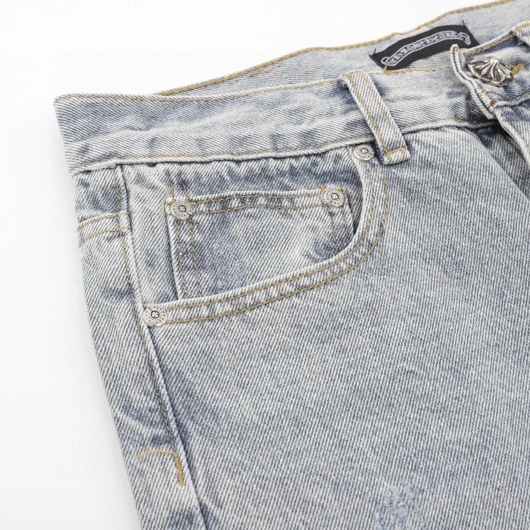 Leather Cross Patch Straight-Leg Jeans D15519756 — view 3