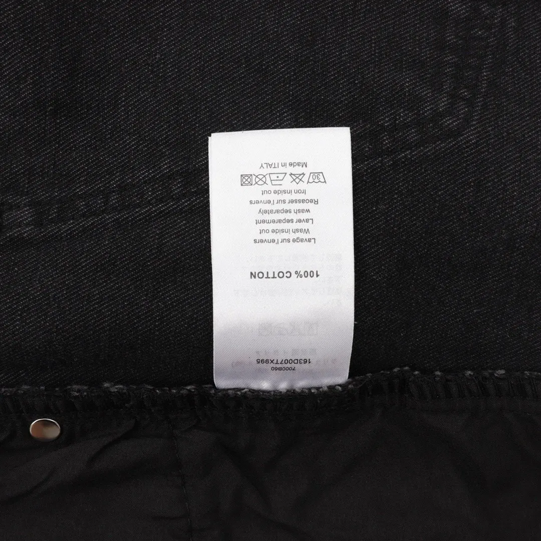 Leather Cross Patch Straight-Leg Jeans D15519757 — view 9