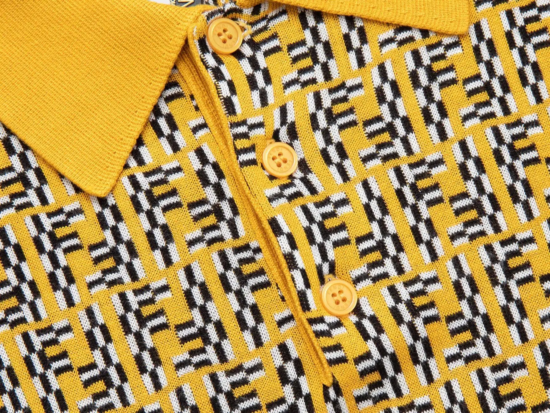FF Monogram Jacquard Knit Polo Shirt D15516348 — view 4
