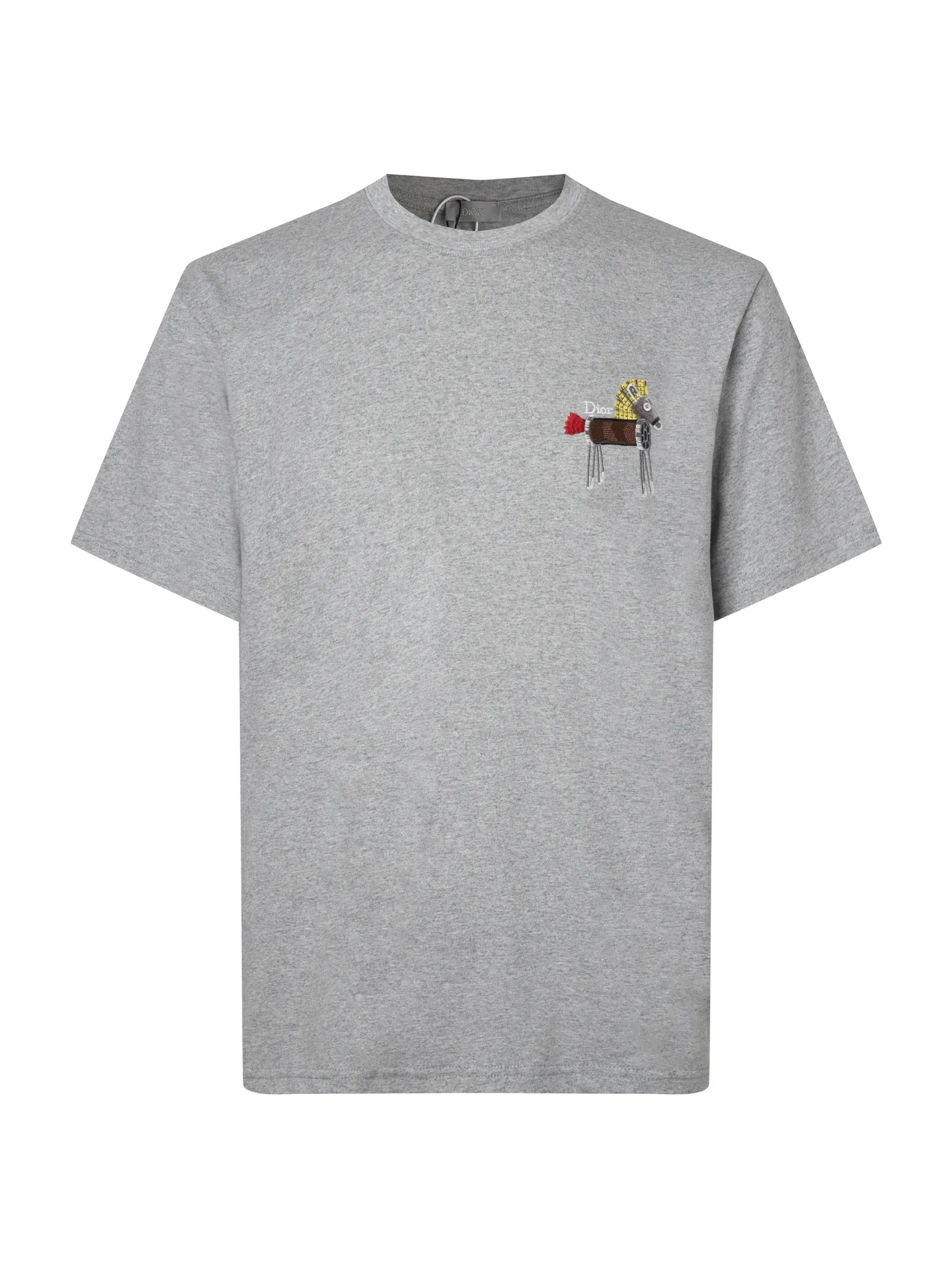 Embroidered Horse Motif Cotton T-Shirt D15513112