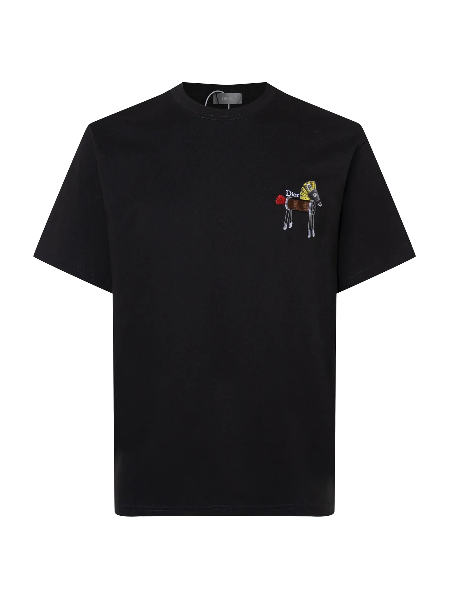Embroidered Horse Logo Cotton T-Shirt D15513113