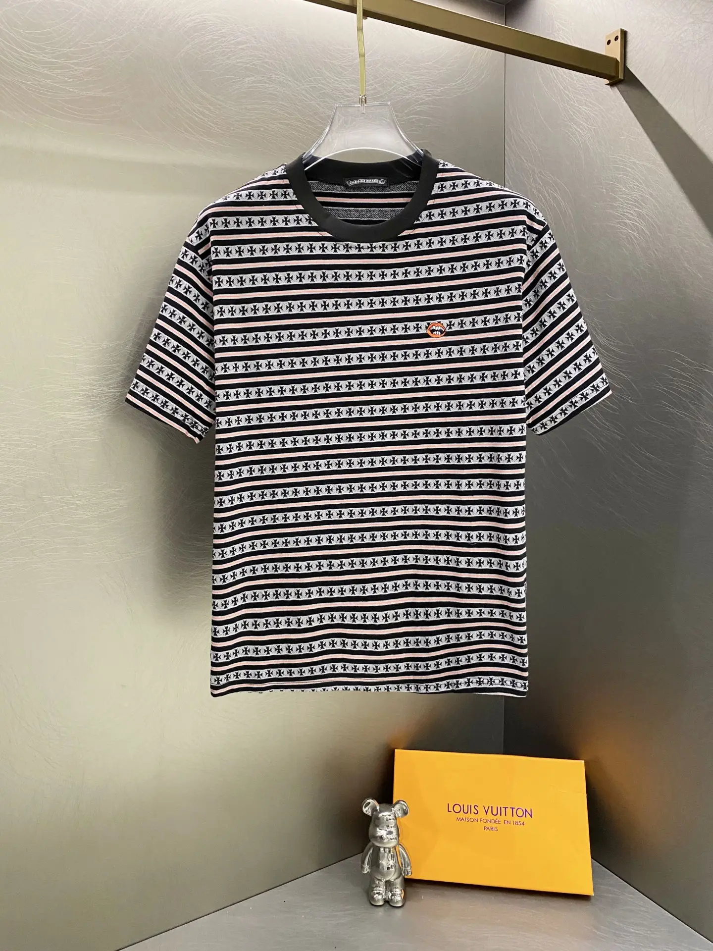 Striped Logo-Print Cotton T-Shirt D15519622