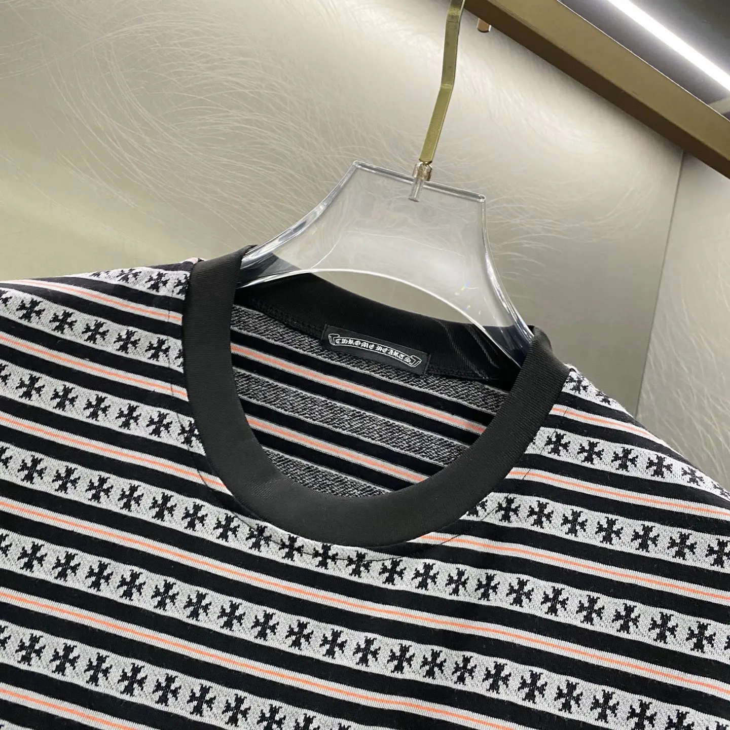Striped Logo-Print Cotton T-Shirt D15519622 — view 4