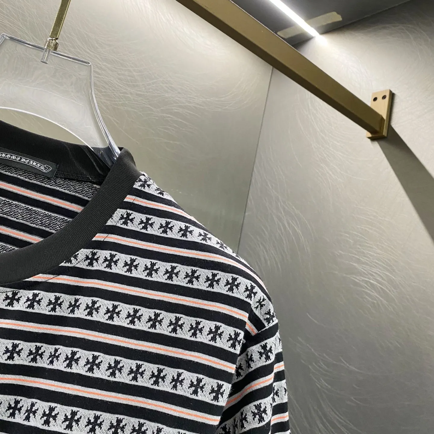 Striped Logo-Print Cotton T-Shirt D15519622 — view 5