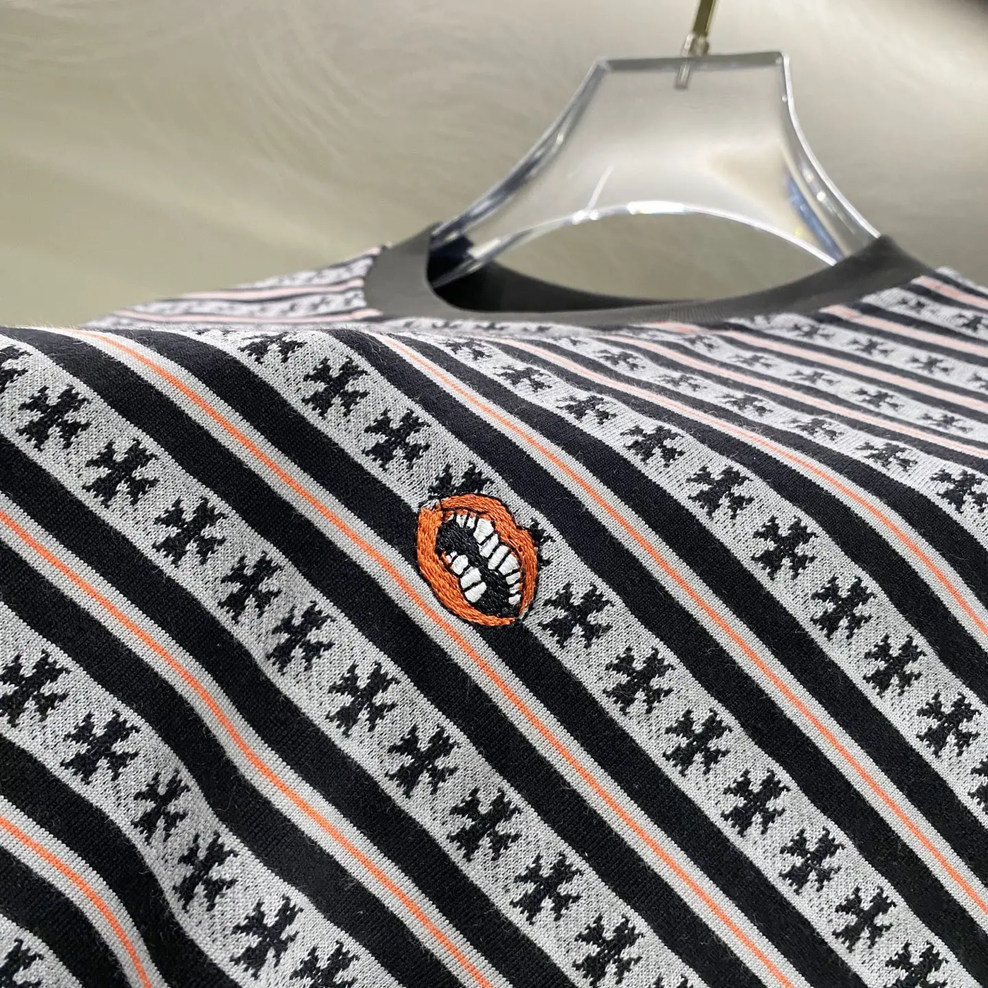 Striped Logo-Print Cotton T-Shirt D15519622 — view 6