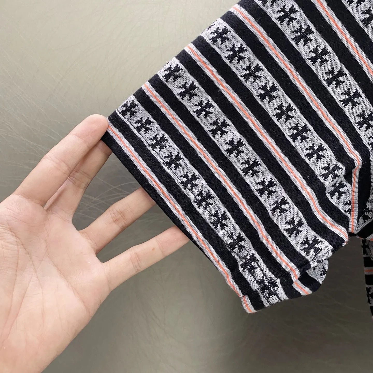 Striped Logo-Print Cotton T-Shirt D15519622 — view 8