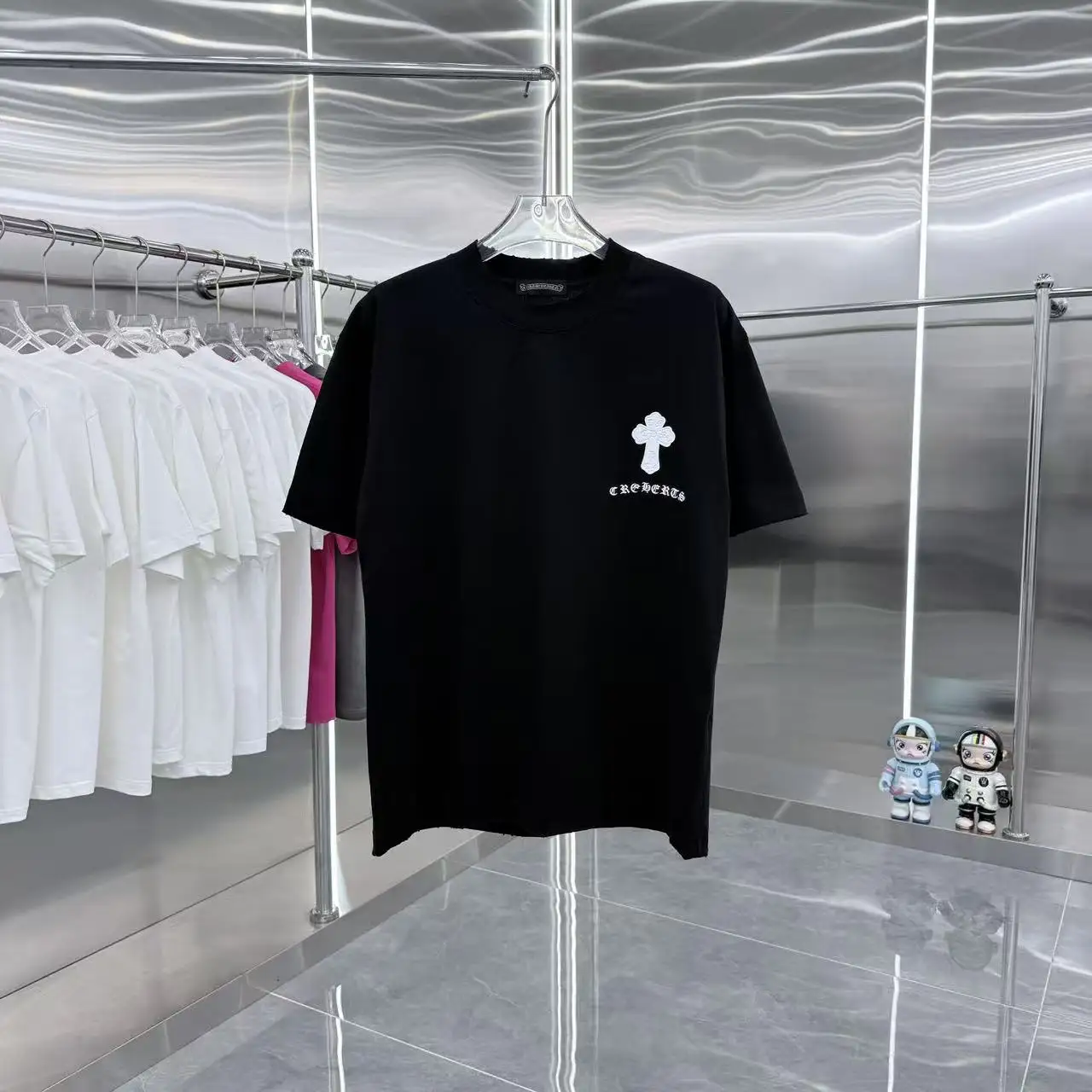 Distressed Logo Print Cotton T-Shirt D15514359
