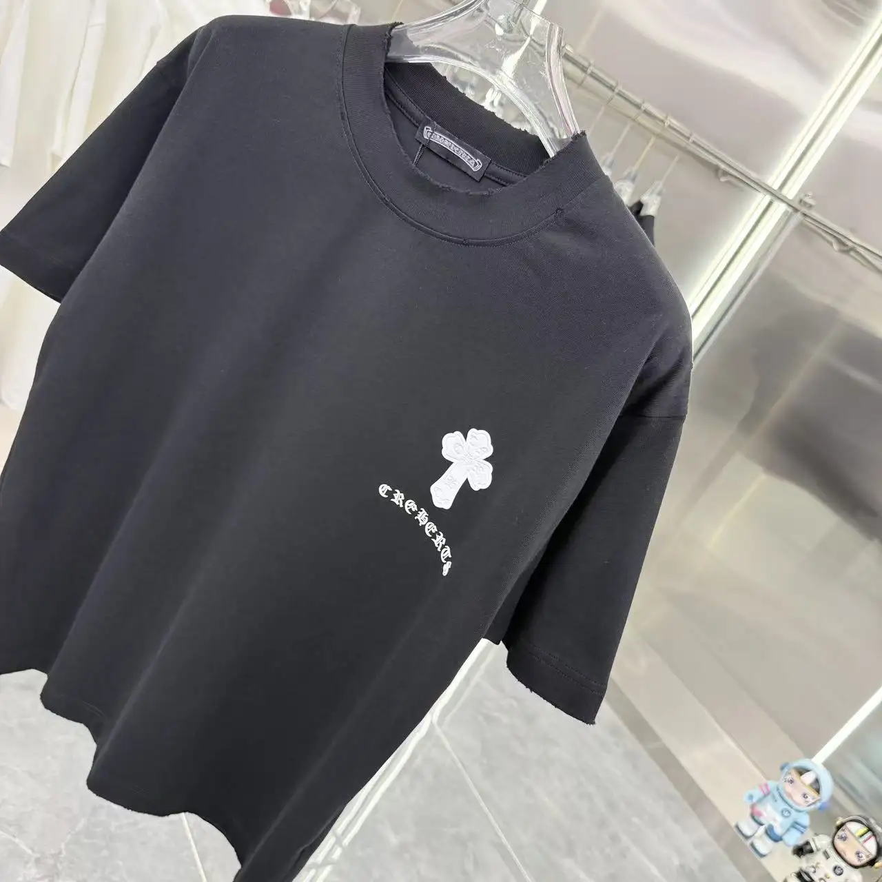 Distressed Logo Print Cotton T-Shirt D15514359 — view 4