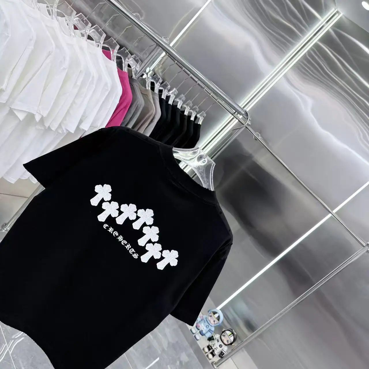 Distressed Logo Print Cotton T-Shirt D15514359 — view 8