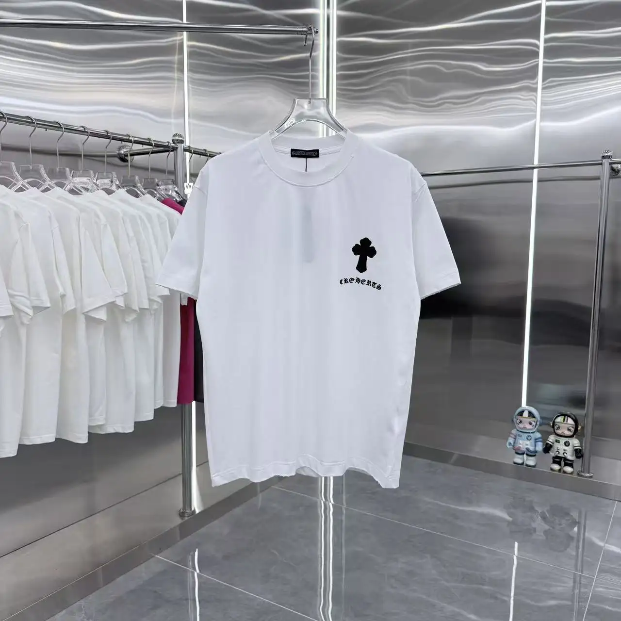 Logo-Print Distressed Cotton T-Shirt D15514360