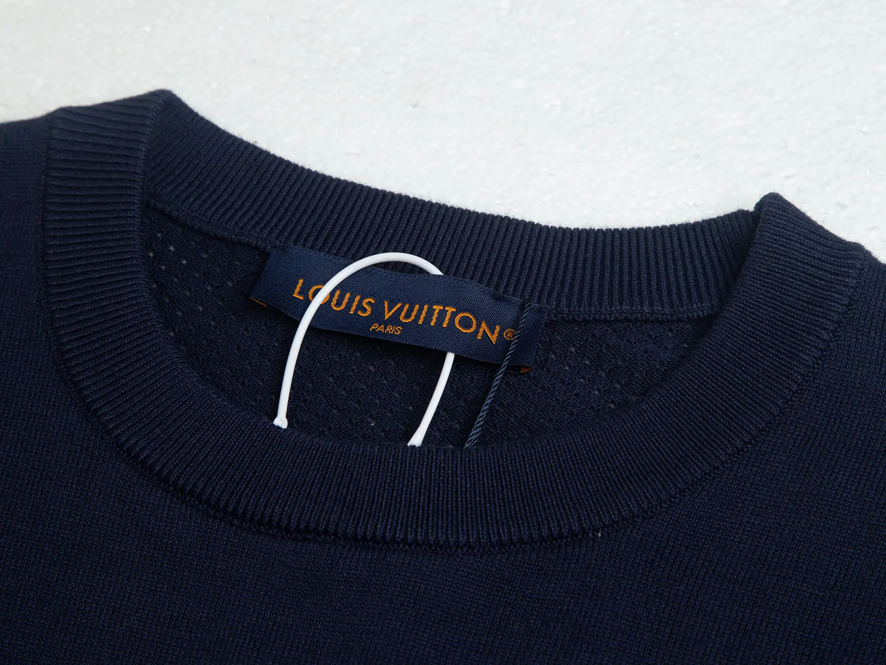 Logo-Embroidered Wool-Blend Knit T-Shirt D15516205 — view 5
