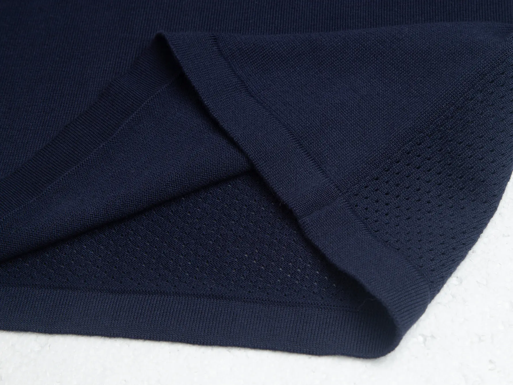 Logo-Embroidered Wool-Blend Knit T-Shirt D15516205 — view 8