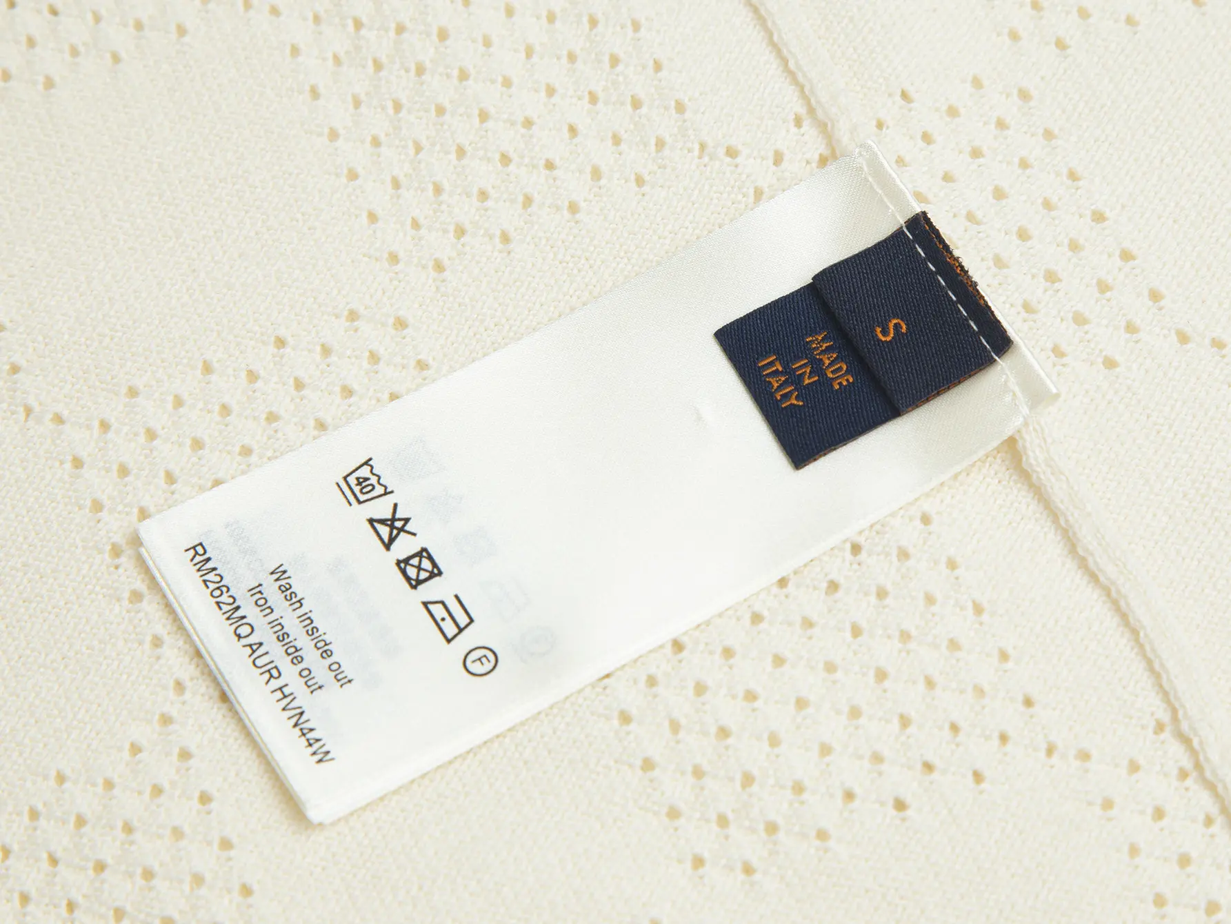 Damier Perforated Wool-Blend Knit T-Shirt D15516203 — view 9