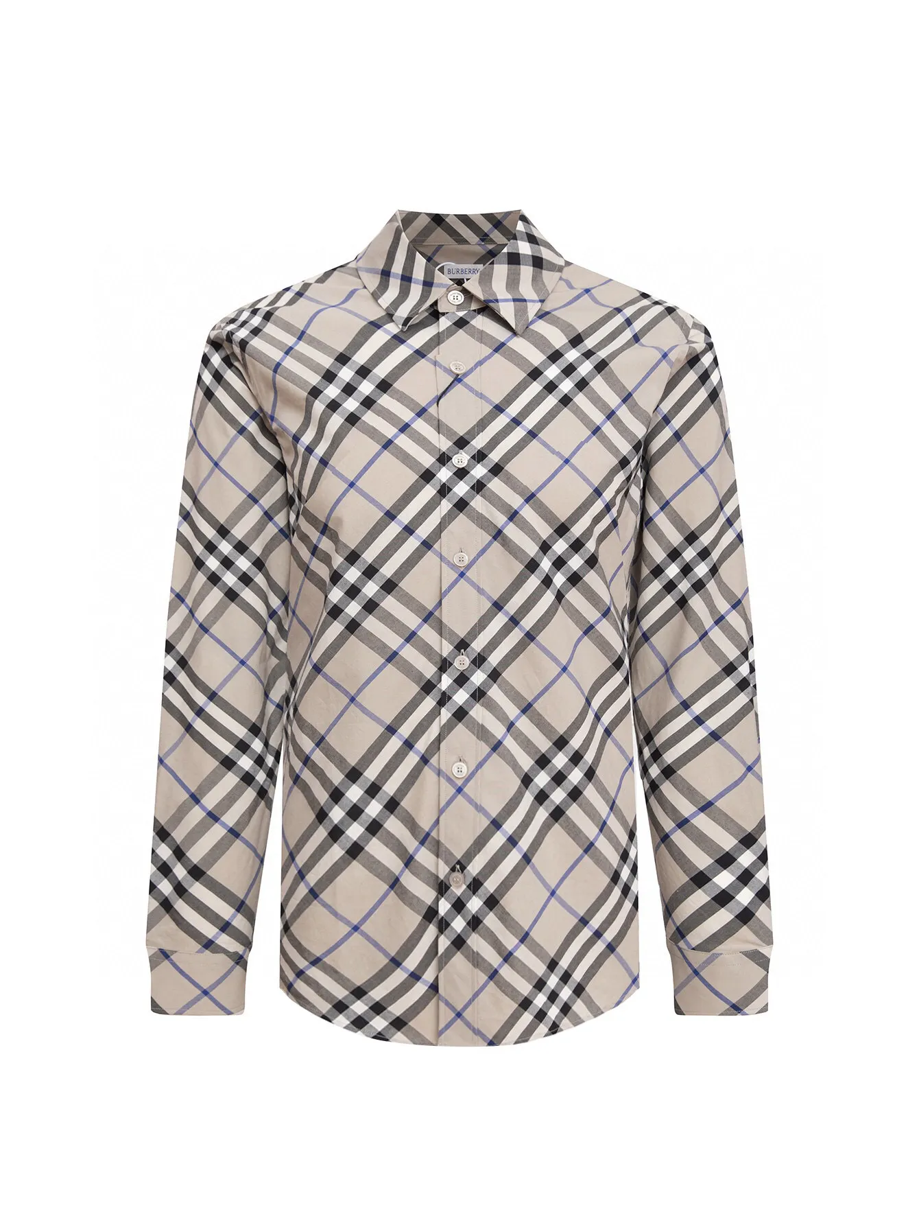 Check Print Cotton Long-Sleeve Shirt D15516358