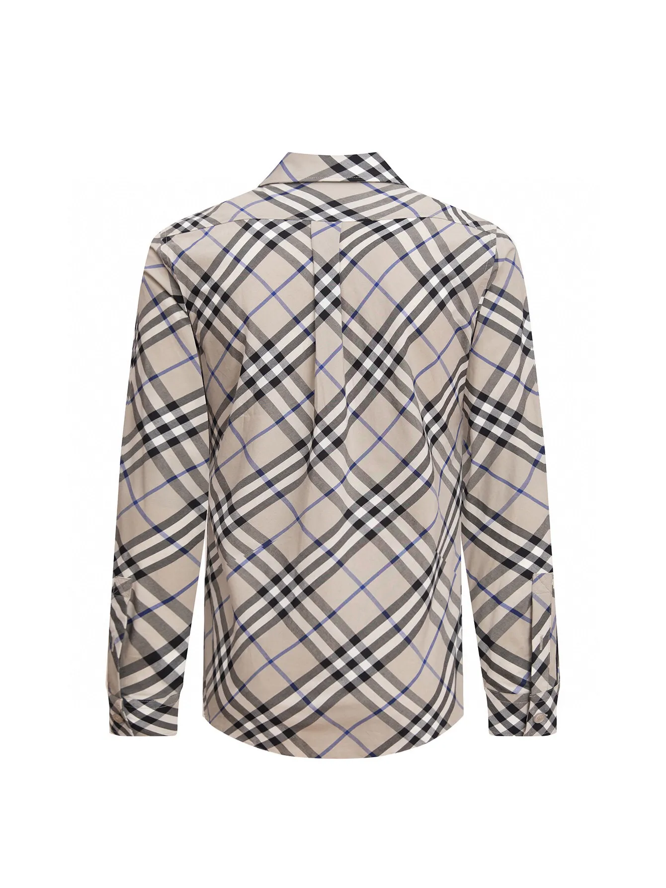 Check Print Cotton Long-Sleeve Shirt D15516358 — view 2