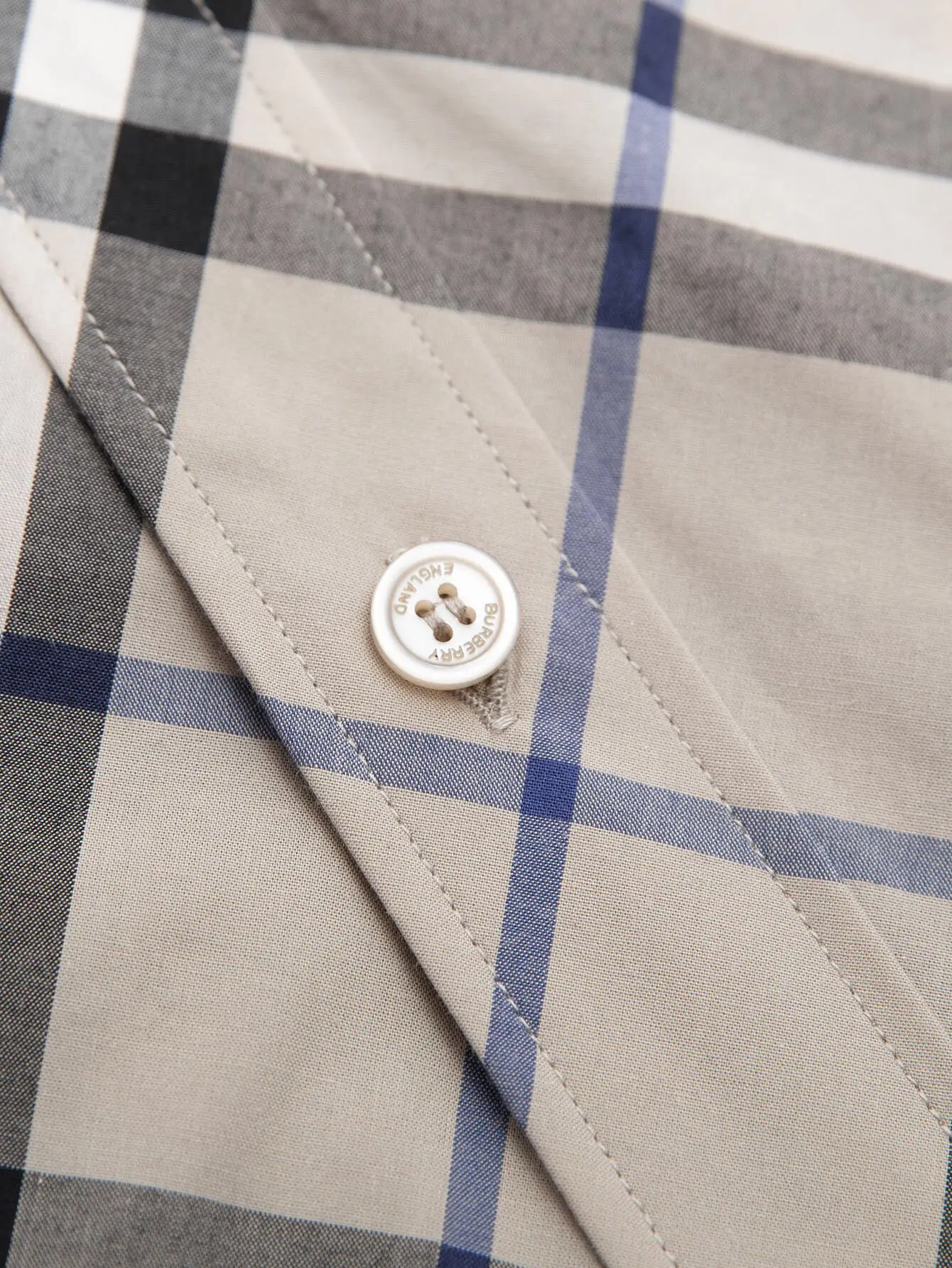 Check Print Cotton Long-Sleeve Shirt D15516358 — view 4