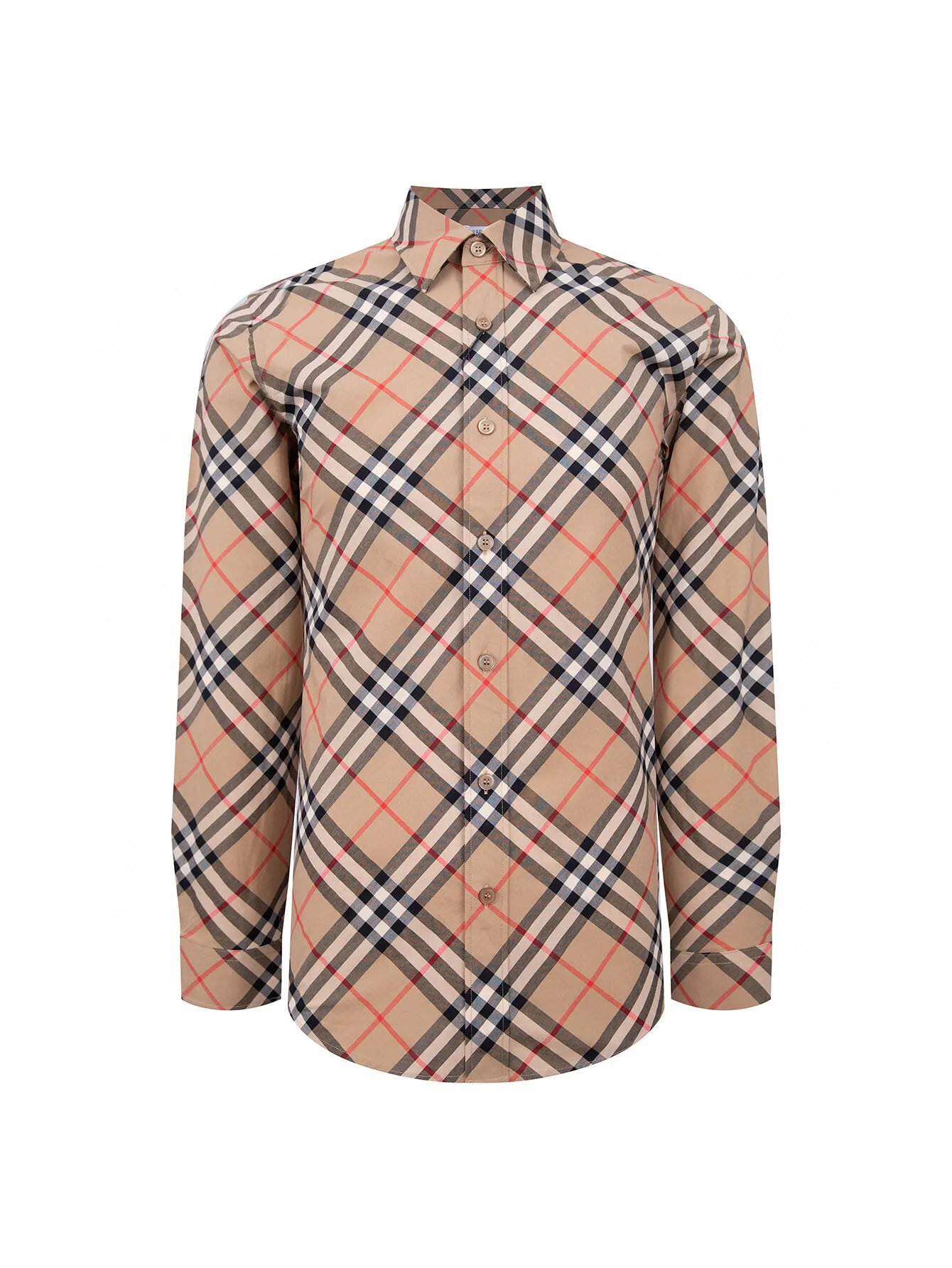 Check Cotton Twill Long-Sleeved Shirt D15516359