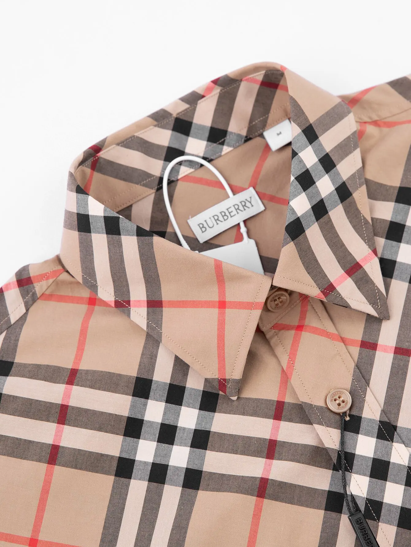 Check Cotton Twill Long-Sleeved Shirt D15516359 — view 3