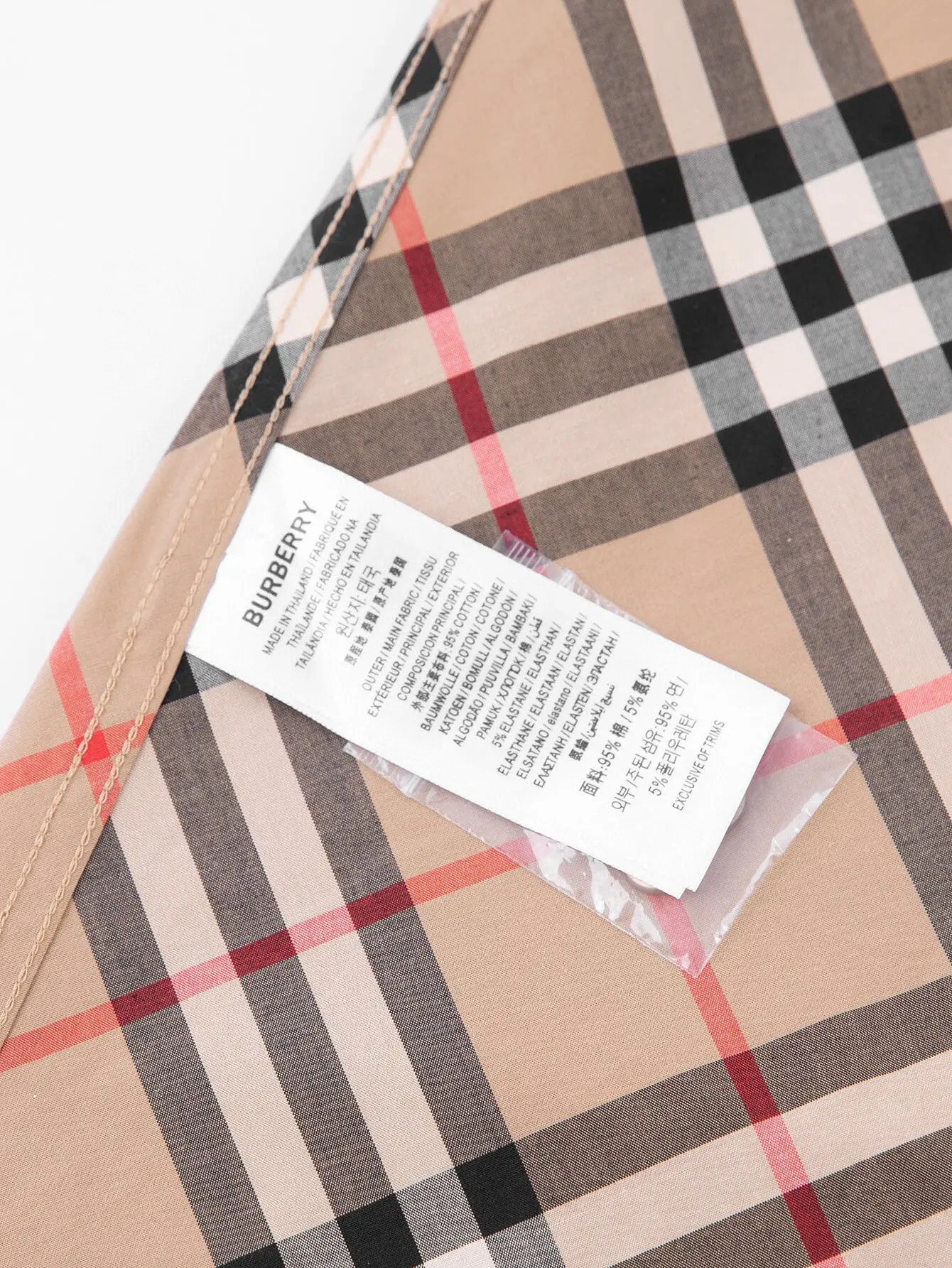 Check Cotton Twill Long-Sleeved Shirt D15516359 — view 9