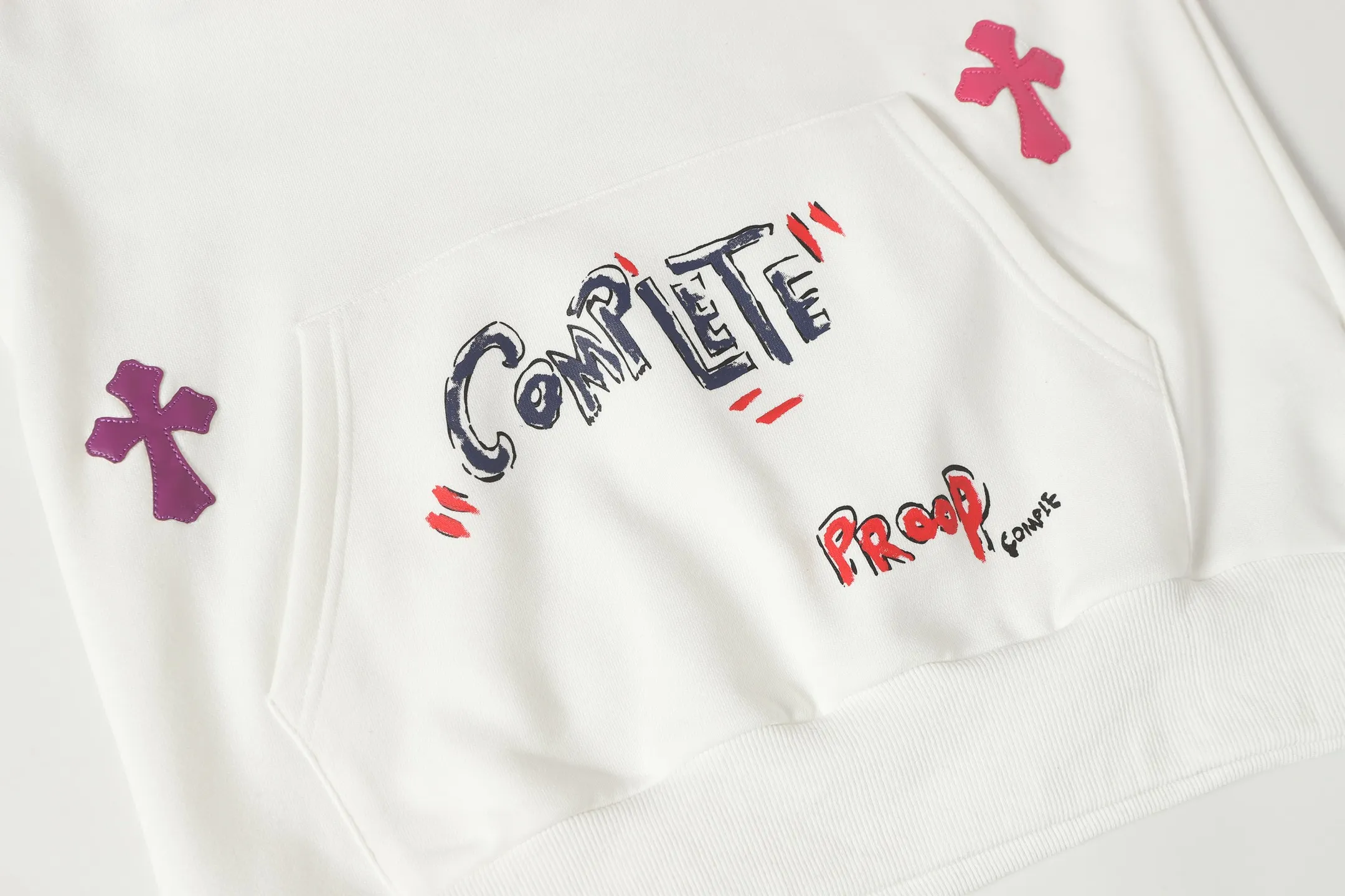 Graffiti Print Cross Patch Hoodie D16013870 — view 7