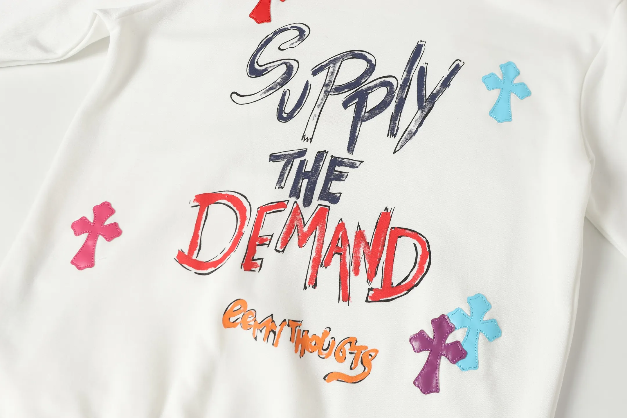 Graffiti Print Cross Patch Hoodie D16013870 — view 15