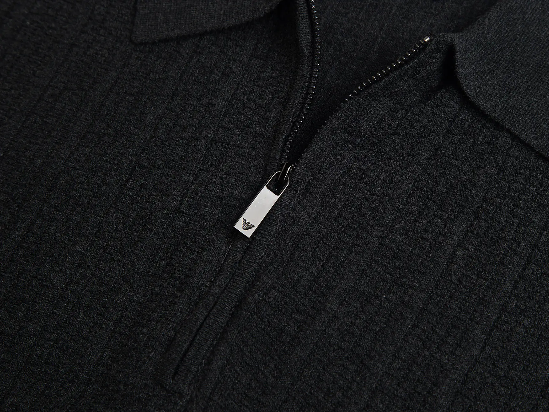 Half-Zip Wool-Blend Knit Polo Shirt D16016191 — view 6