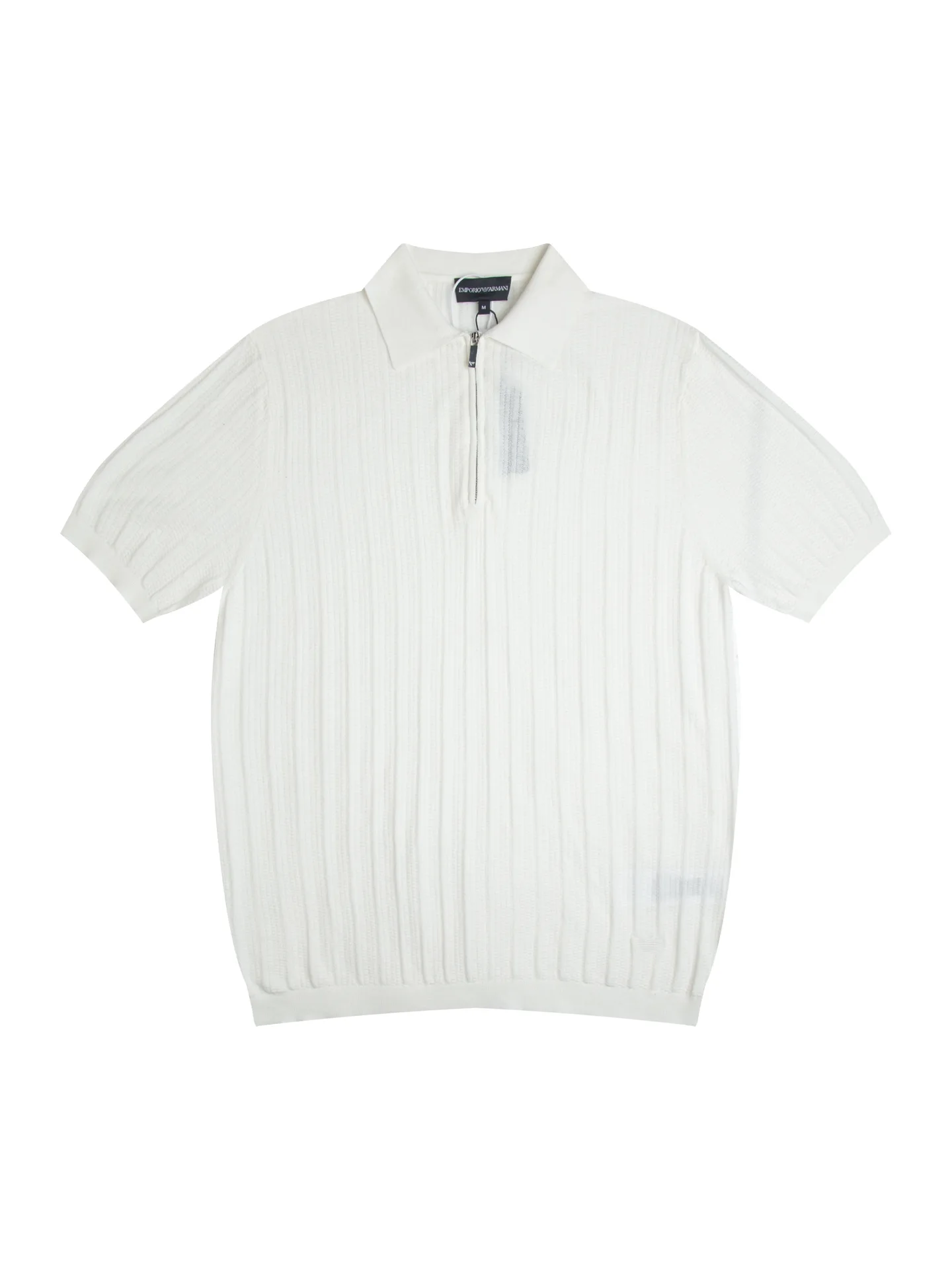 Half-Zip Ribbed Wool-Blend Polo Shirt D16016190