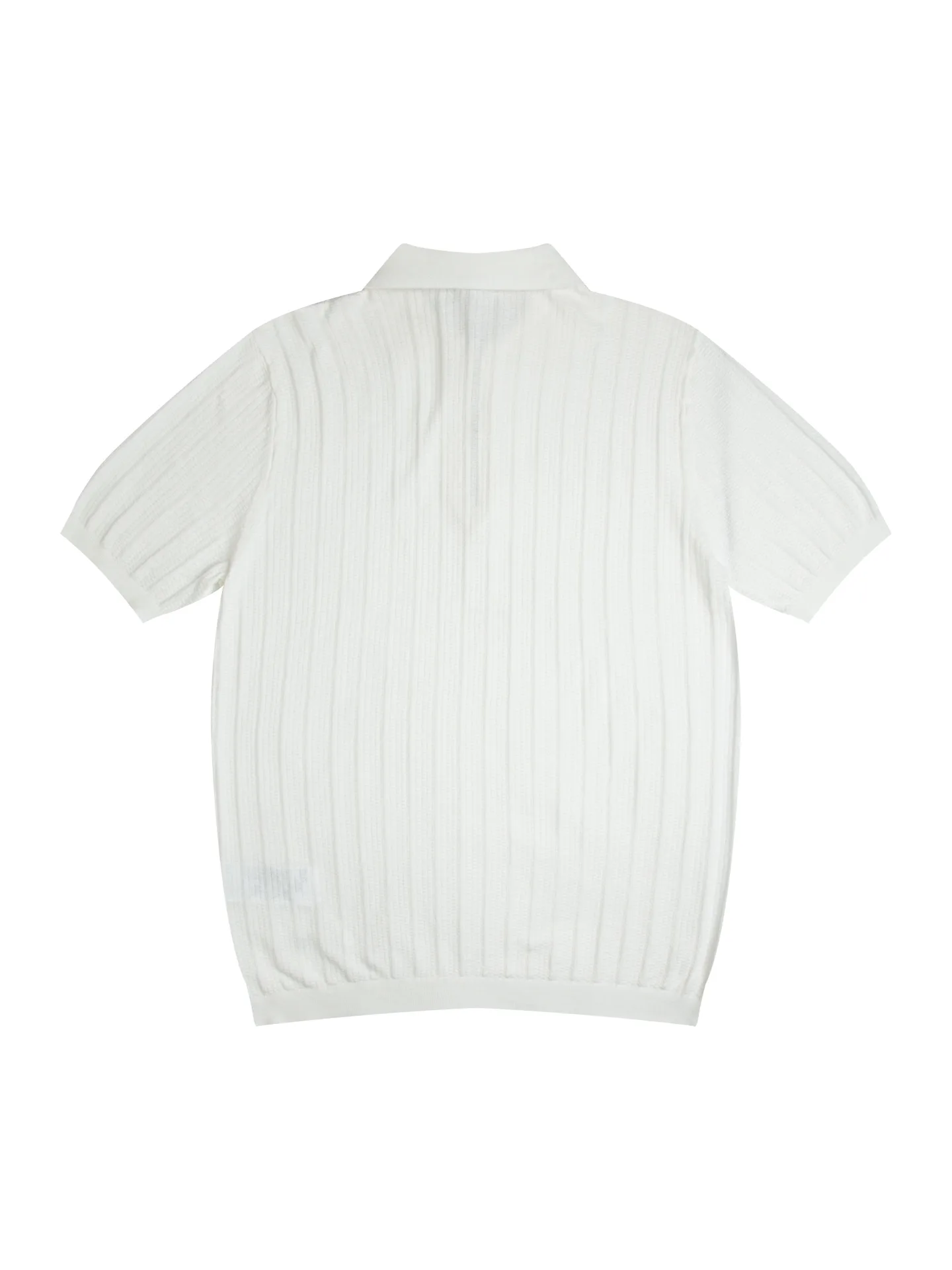 Half-Zip Ribbed Wool-Blend Polo Shirt D16016190 — view 2