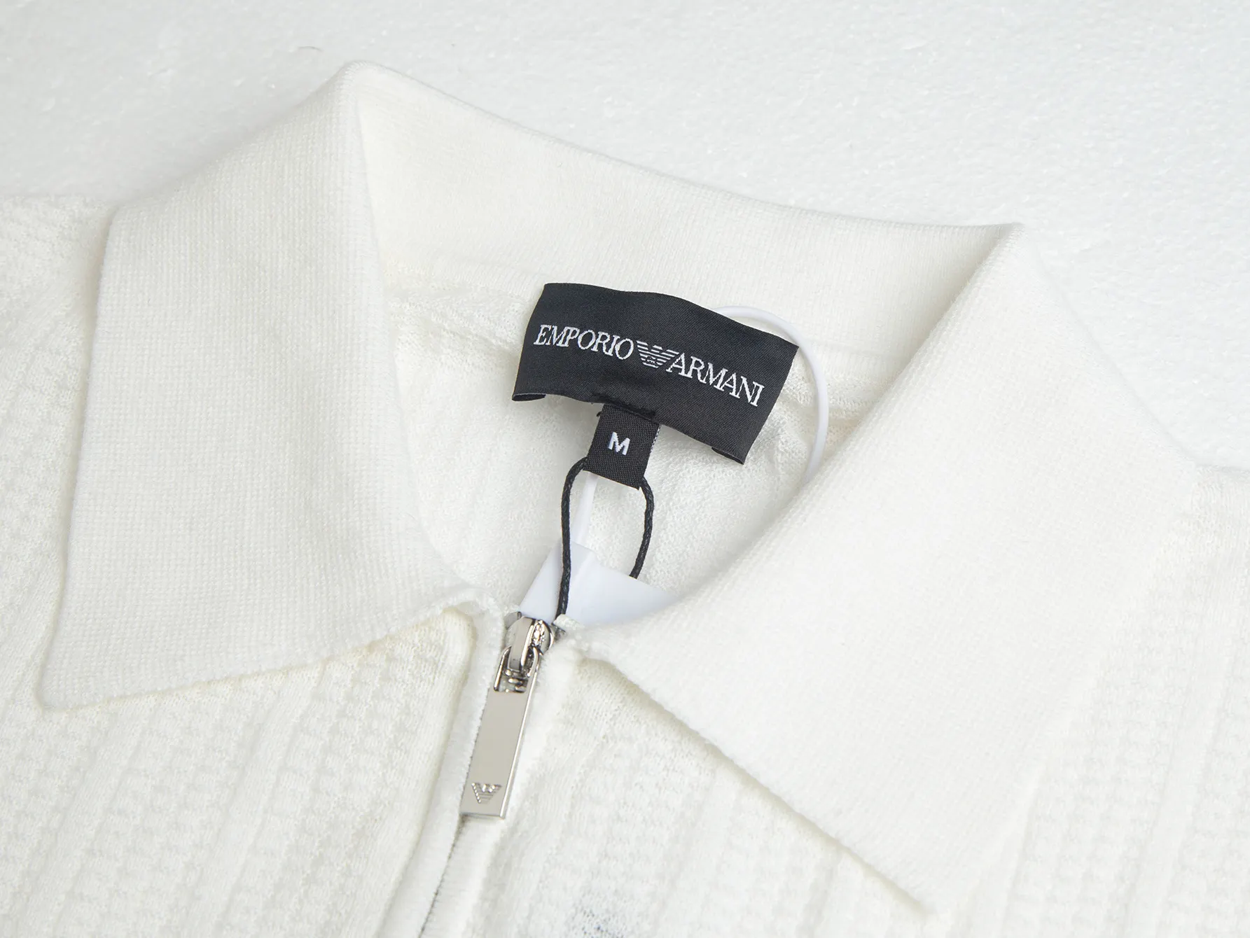 Half-Zip Ribbed Wool-Blend Polo Shirt D16016190 — view 4