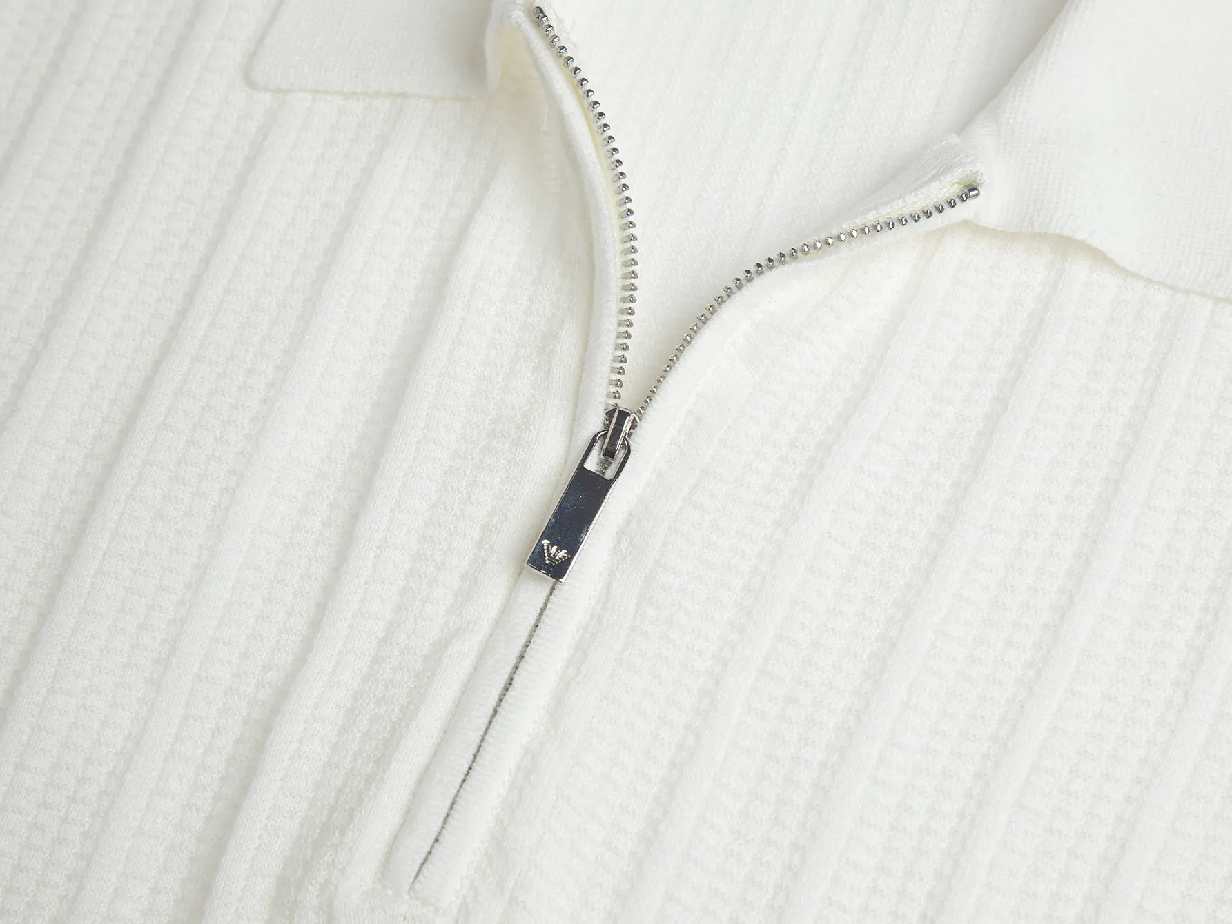 Half-Zip Ribbed Wool-Blend Polo Shirt D16016190 — view 6