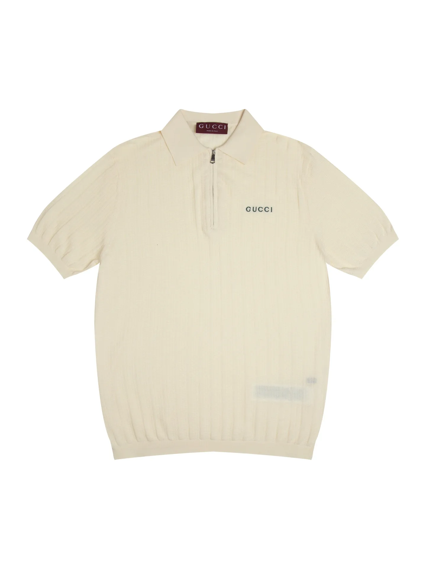 Logo-Embroidered Half-Zip Wool-Blend Polo Shirt D16016189