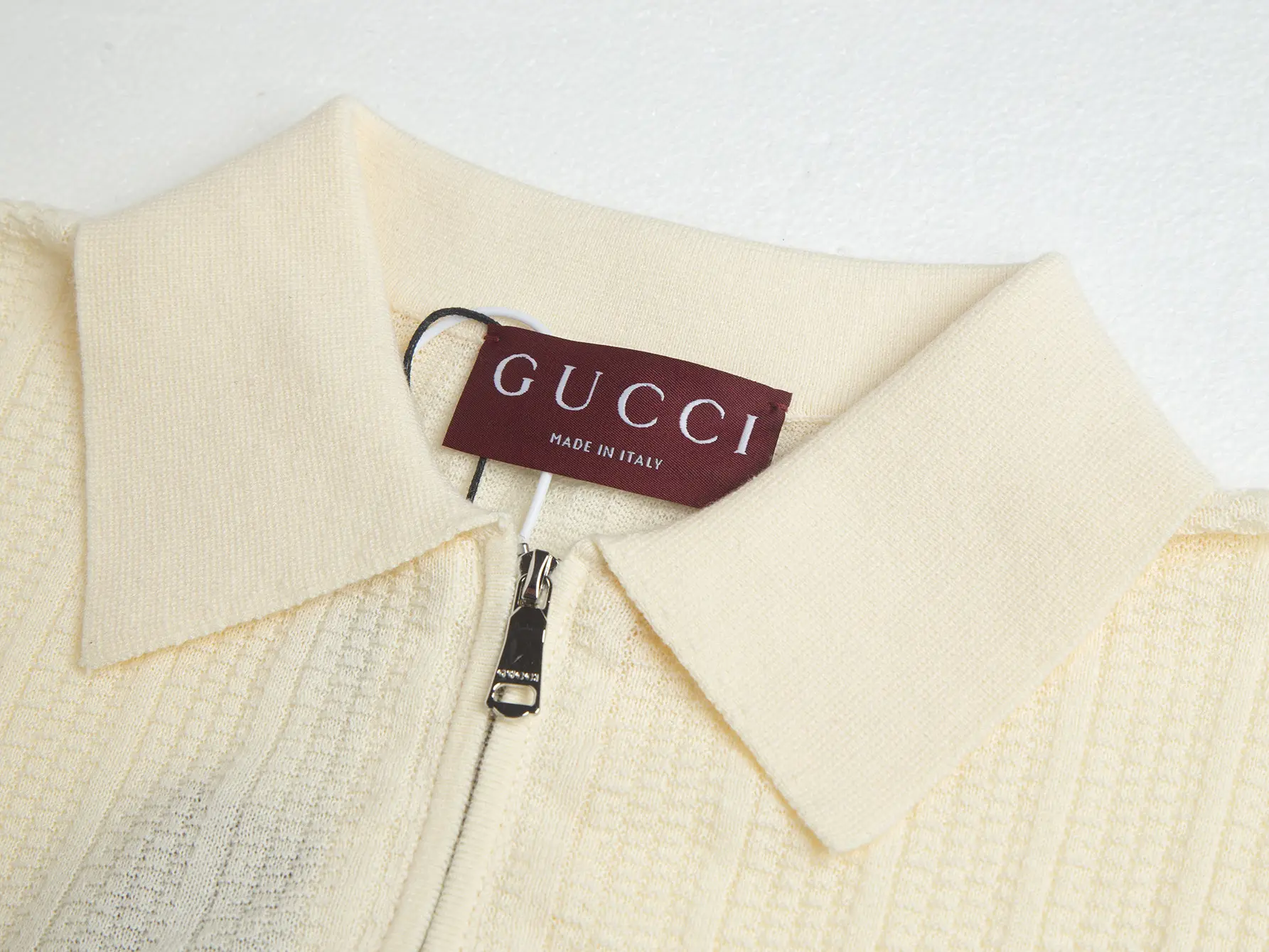 Logo-Embroidered Half-Zip Wool-Blend Polo Shirt D16016189 — view 4
