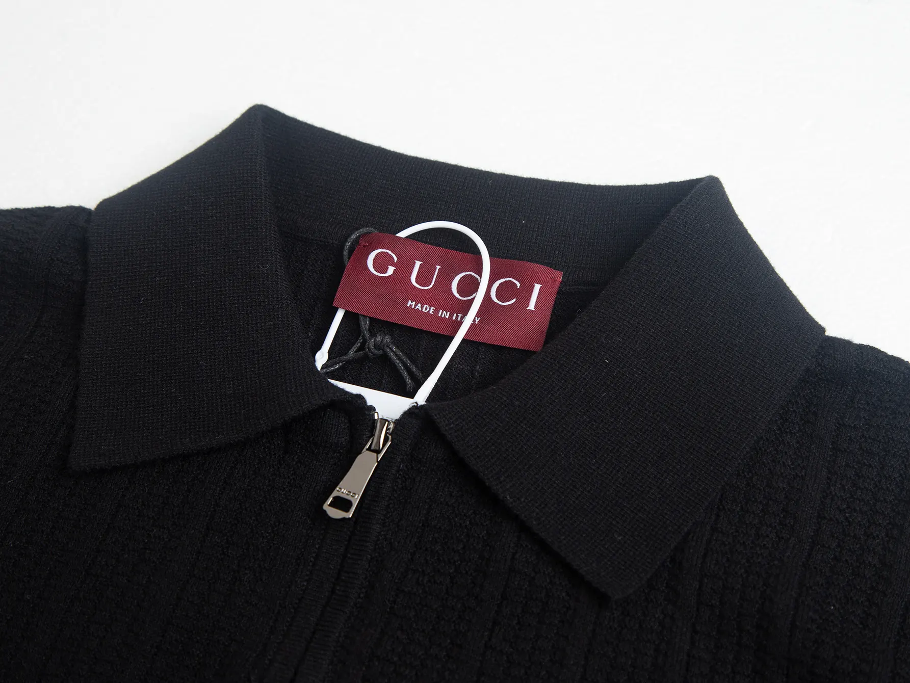Logo-Embroidered Half-Zip Wool-Blend Polo Shirt D16016188 — view 4