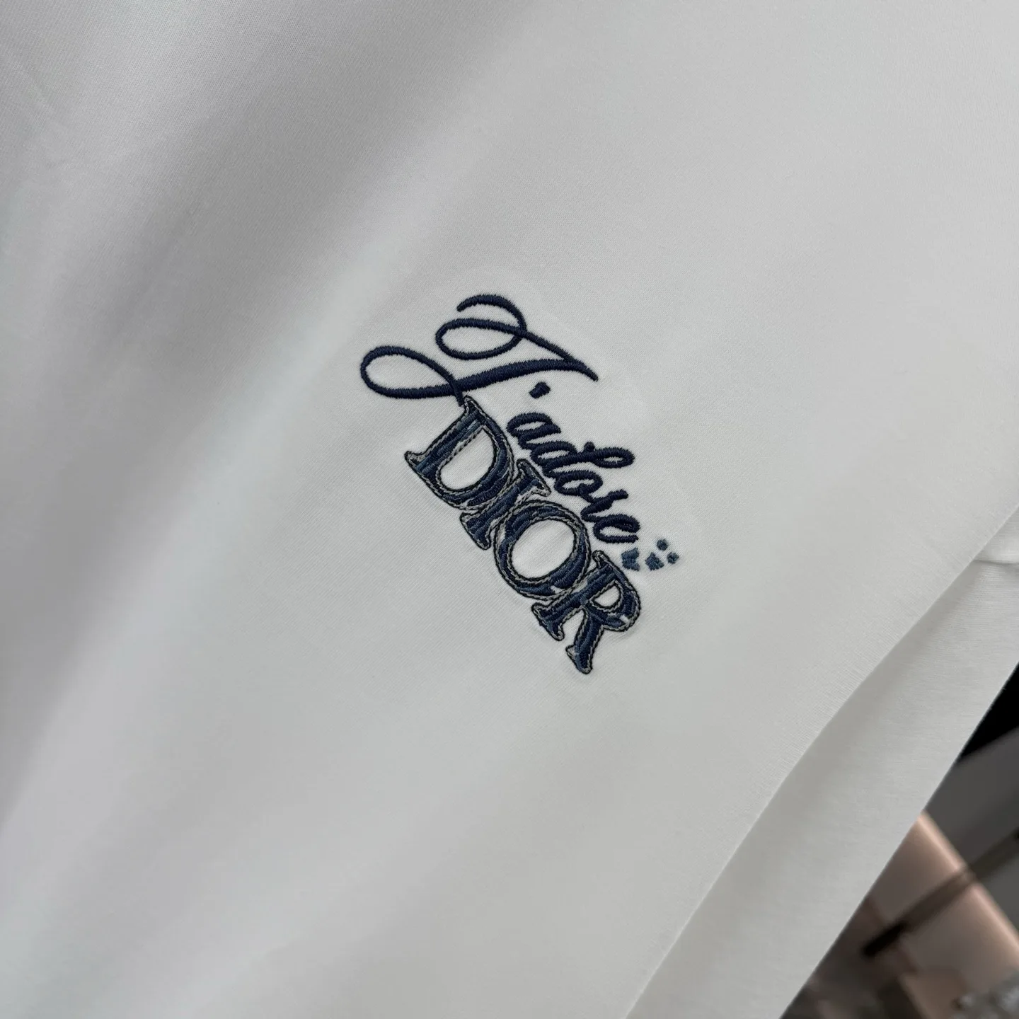 J'adore Dior Logo Embroidered Cotton T-Shirt D16014283 — view 6
