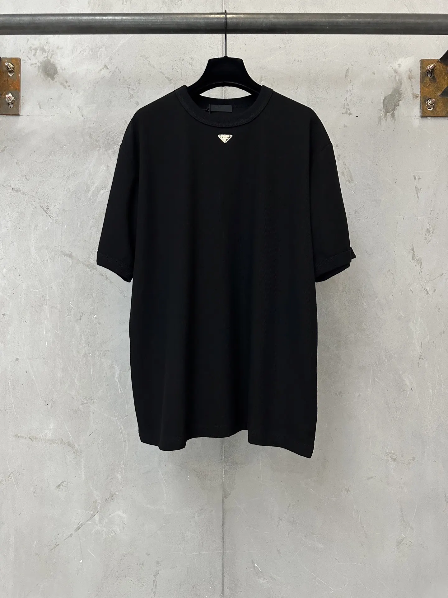 Logo-Plaque Waffle-Knit Cotton T-Shirt D16011764