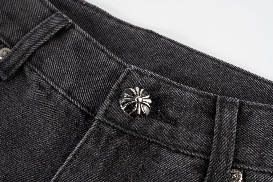 Leather Cross Patch Straight-Leg Jeans D16019752 — view 5