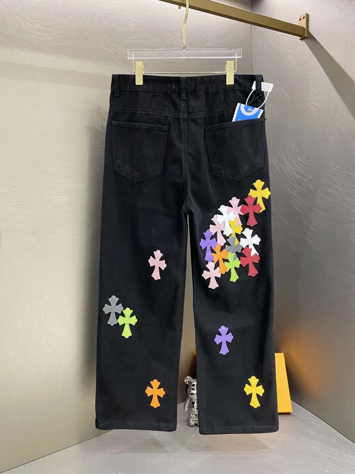 Chrome Hearts Cross Patch Straight-Leg Jeans D16519607