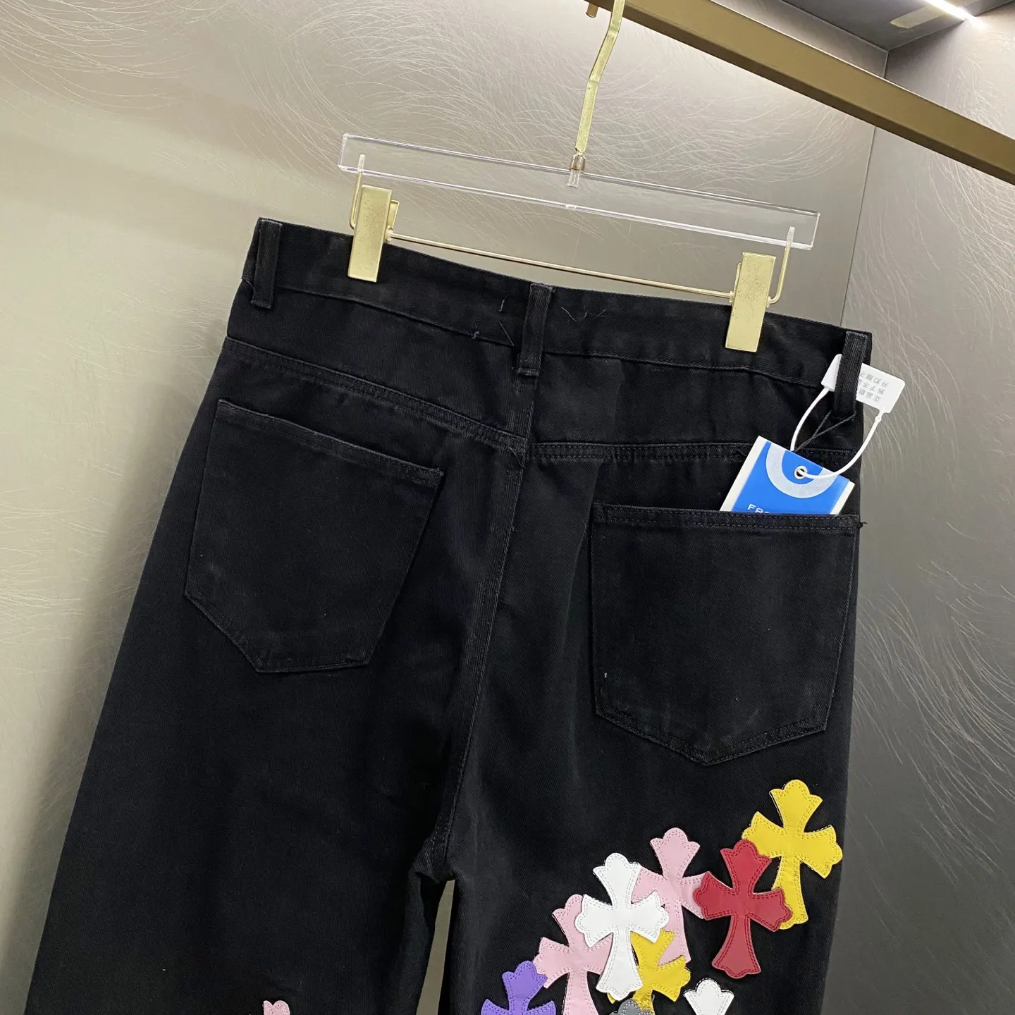 Chrome Hearts Cross Patch Straight-Leg Jeans D16519607 — view 3