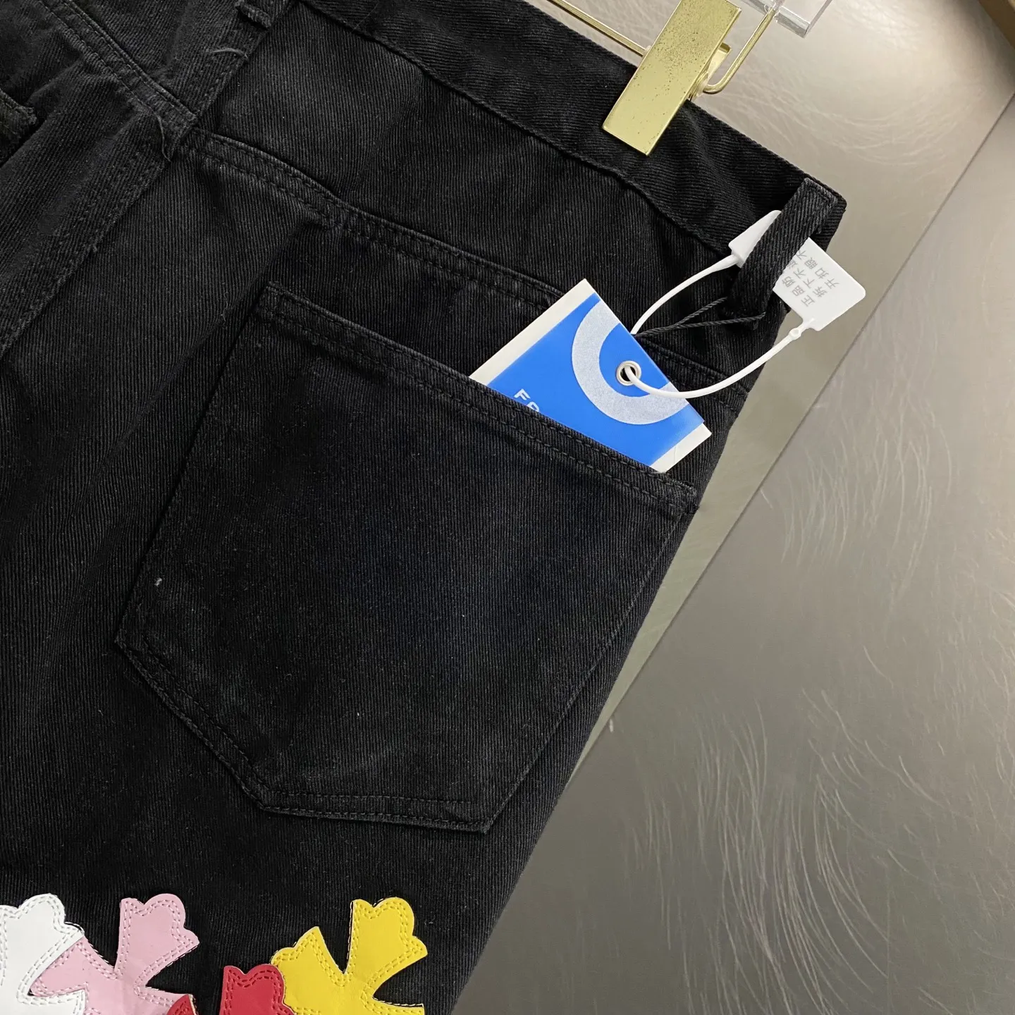 Chrome Hearts Cross Patch Straight-Leg Jeans D16519607 — view 4
