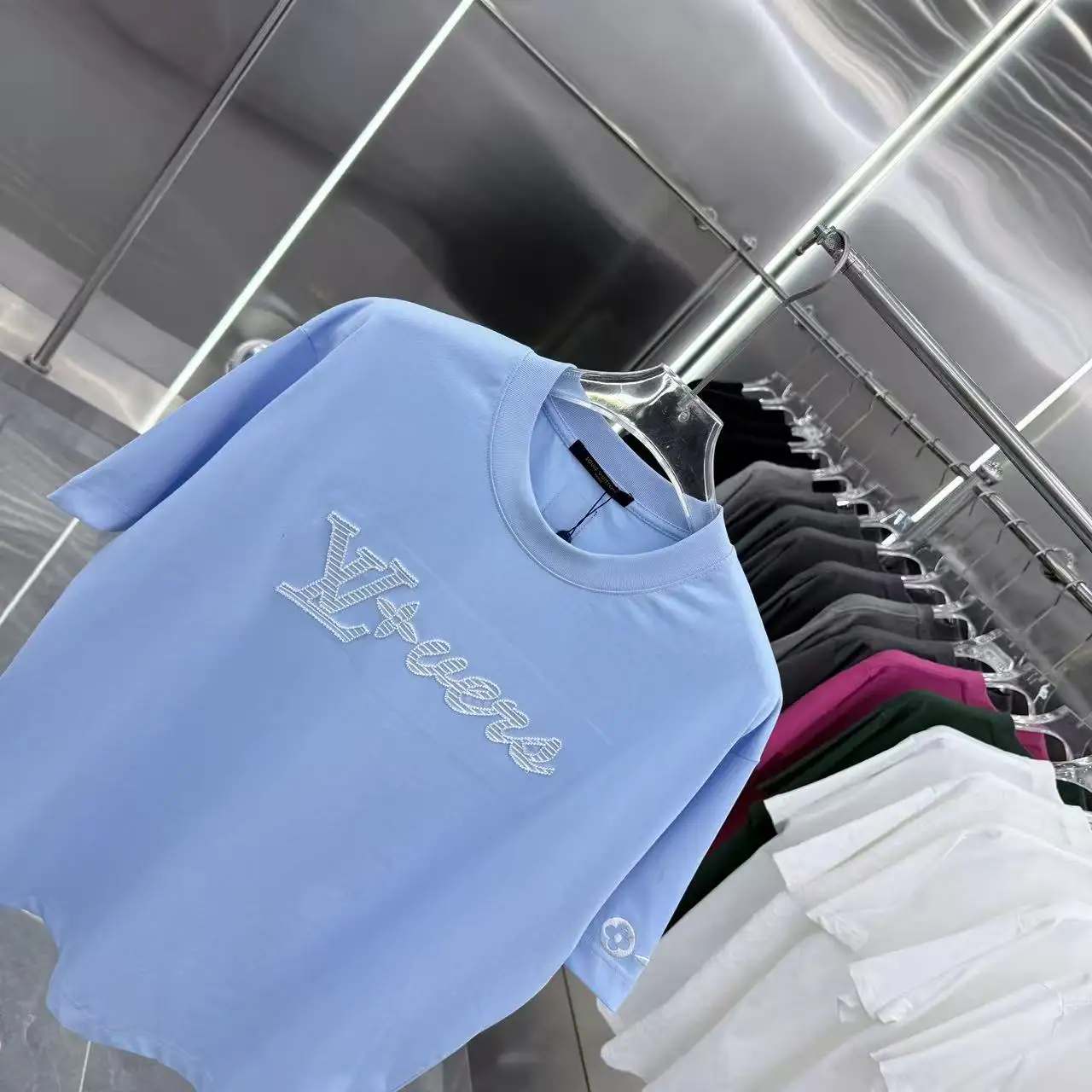 Embroidered Logo Cotton T-Shirt D16514317 — view 3
