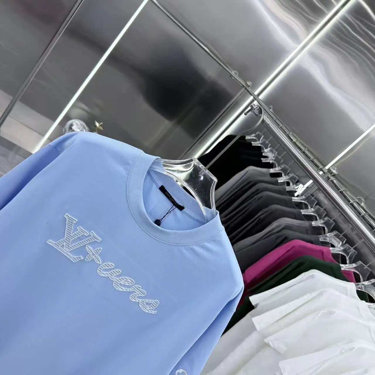 Embroidered Logo Cotton T-Shirt D16514317 — view 7