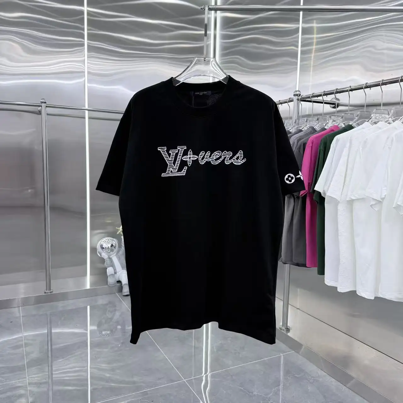 LVERS Embroidered Logo Cotton T-Shirt D16514316