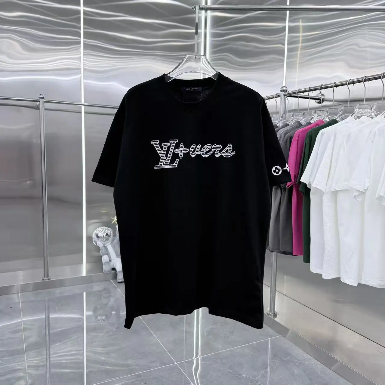 LVERS Embroidered Logo Cotton T-Shirt D16514316