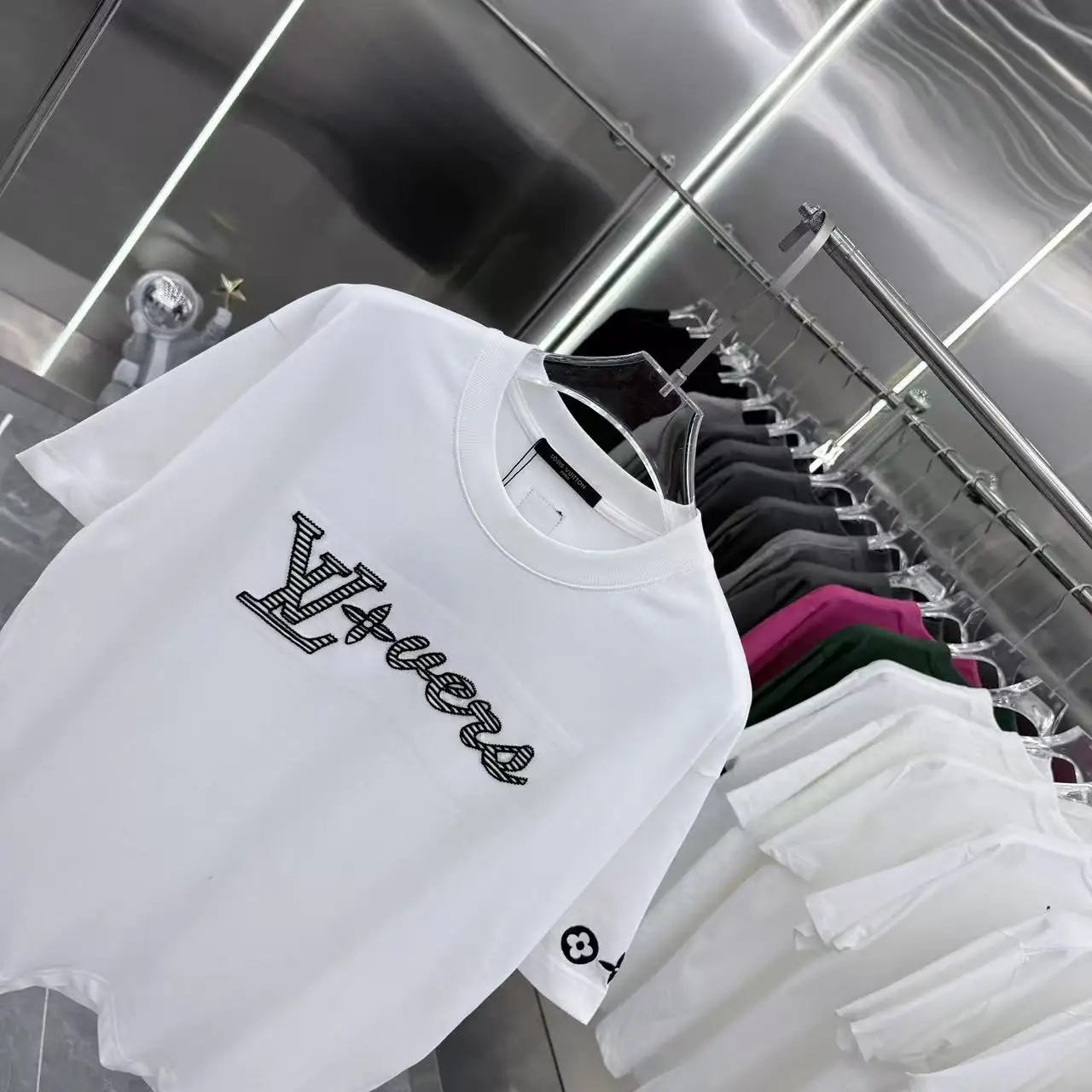 Embroidered Logo Cotton T-Shirt D16514318 — view 3