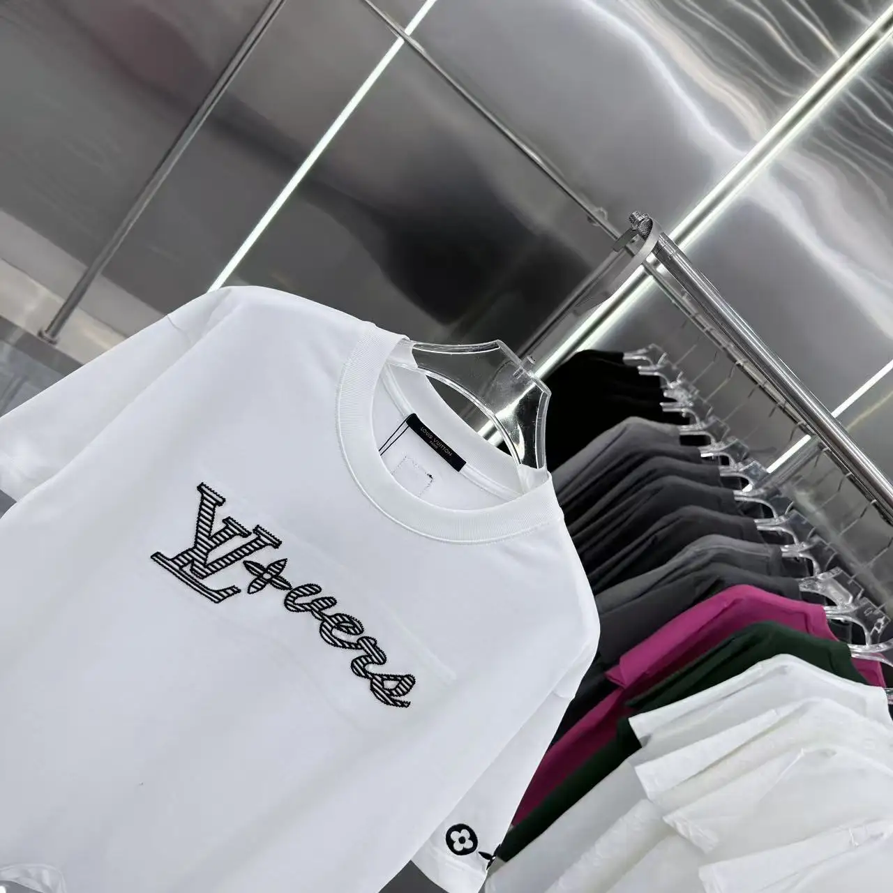 Embroidered Logo Cotton T-Shirt D16514318 — view 7
