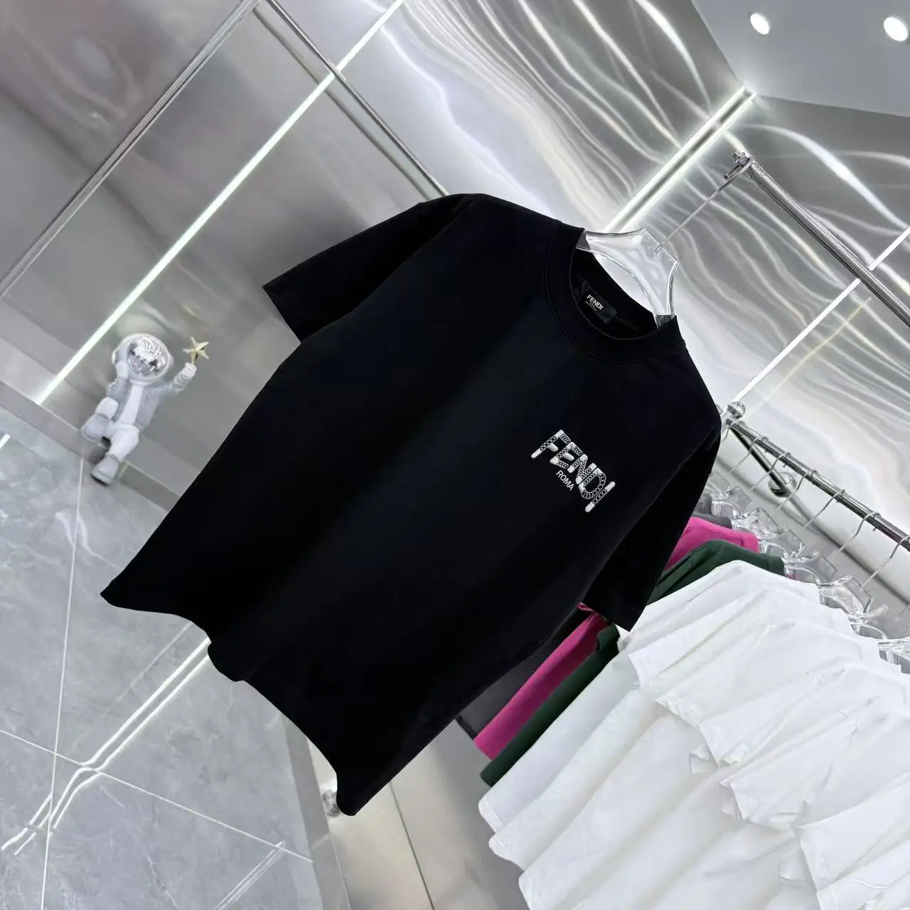 Logo Embroidered Denim Patch T-Shirt D16514311 — view 2